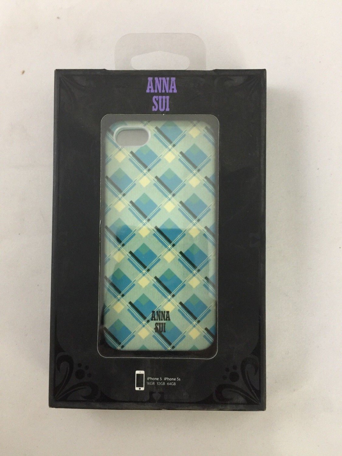 Anna Sui Dual Layer Case for Apple iPhone 5/5S/SE - Blue and Green Plaid