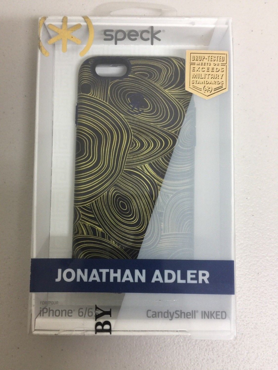 Speck CandyShell Inked, iPhone 6/6s - MalachiteBlackGold/BerryBlack Metallic