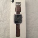 Monowear MWL TBR20MTSI Watch Band for Apple  38mm – Brown w/ Matte Silver