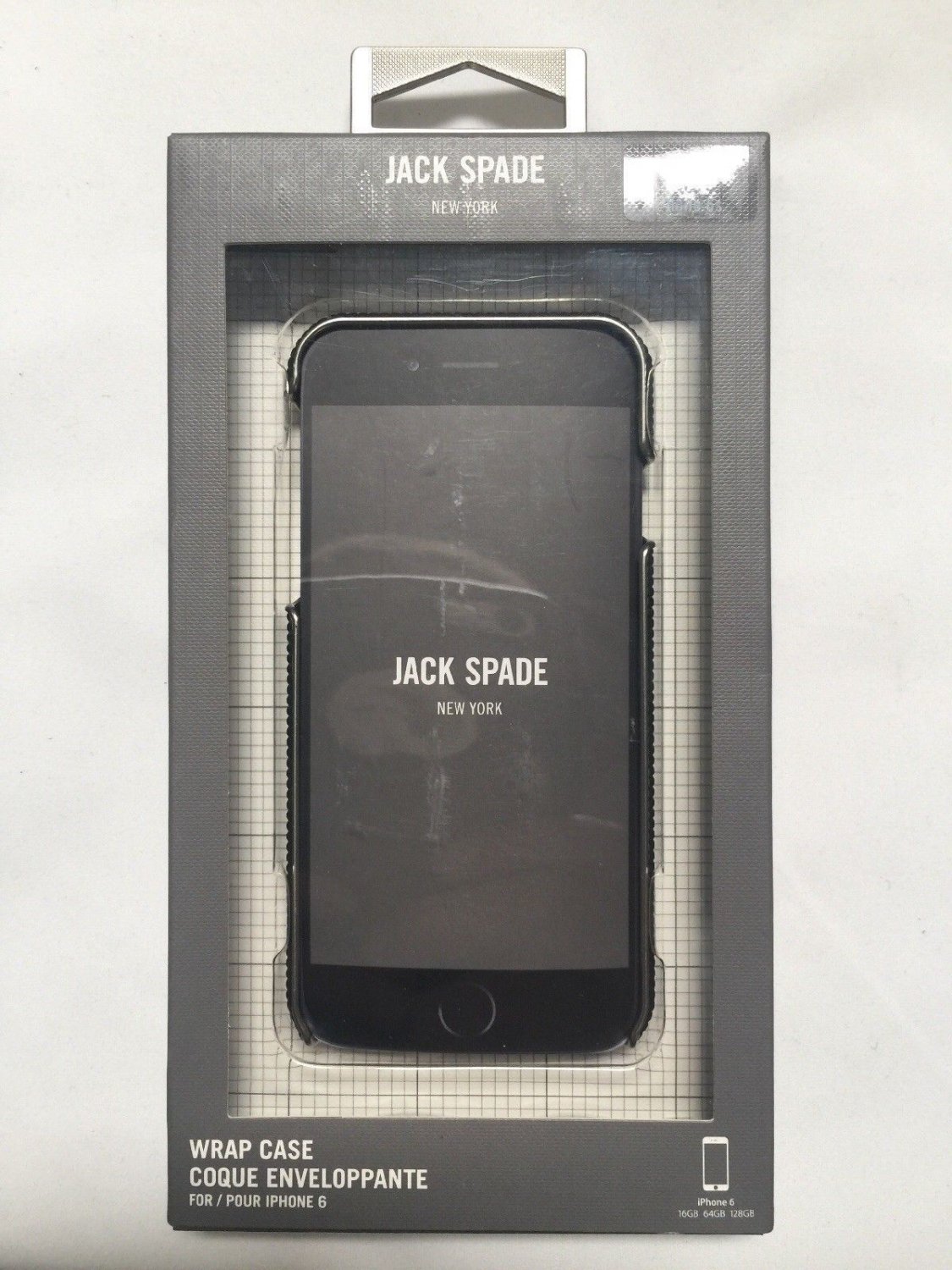 JACK SPADE New York Wrap Case iPhone 6/6s Black with Silver