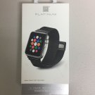 Platinum - Magnetic Stainless Steel Mesh Band for Apple Watch42mm - Black