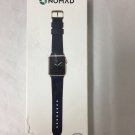 Nomad Leather Watch Strap for Apple Watch 38mm Blue with Rose Gold Lugs