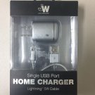 JW Just Wireless JW SILVER USB PORT for Apple ipod, iphone, ipad REV062016 5ft