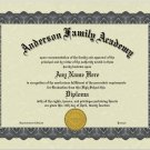 A Fun/Fake/Gag Bordered High school-Home school Diploma with Free Shipping