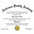 A Fun/Fake/Gag High school-Home school Un-Bordered Diploma with Free Shipping