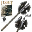 Hobbit - Mace of Azog The Defiler w/ Wall Plaque by United Cutlery UC3015  *NEW*