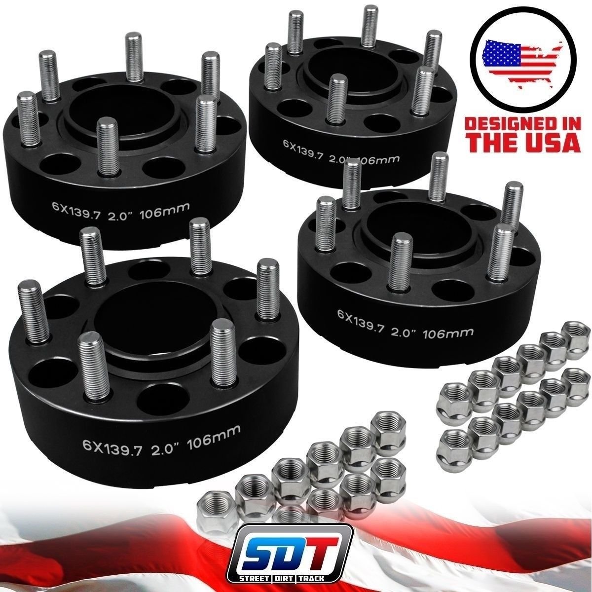 (4) 2" Inch Hub Centric 6x5.5 Wheel Spacers Toyota Tundra 4Runner T100