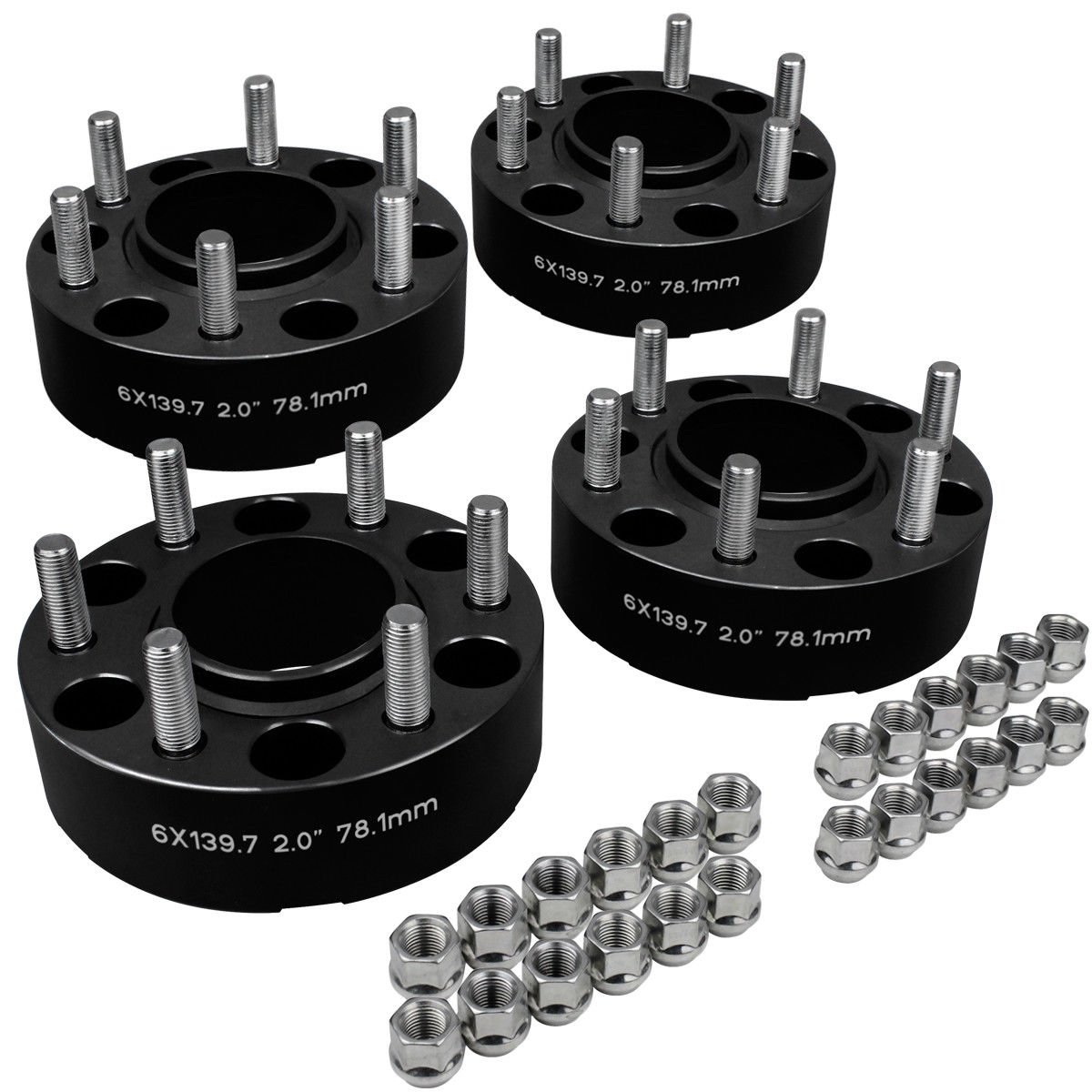 4PC 1.5" Inch Hub Centric Wheel Spacer Set 6Lug Chevy GMC Silverado