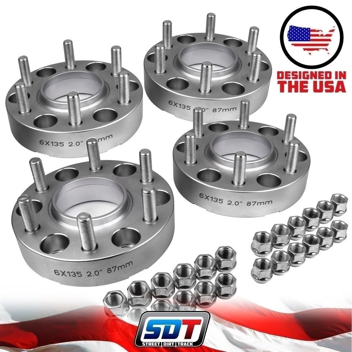 Aluminum 2" Hubcentric Lip Wheel Spacers F150 Expedition Mark LT