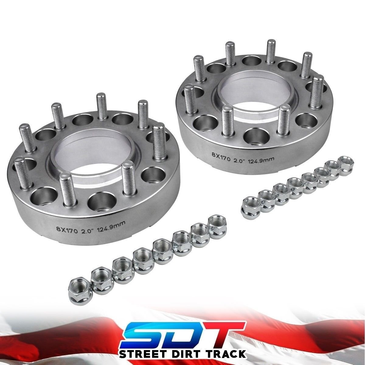2pc 2" Inch Hub Centric Wheel Spacers w/ Lip 0320 Ford F250 F350 Excursion