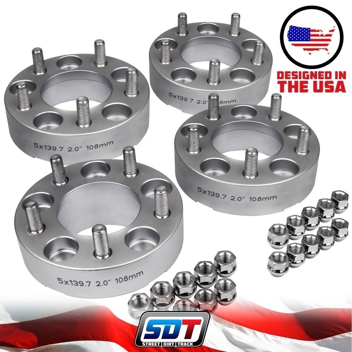 4PC 2" Inch 5Lug Wheel Spacer Set 9401 Dodge Ram 1500 6696 Ford F