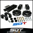 07-18 Silverado Sierra 1500 Blk 3.5" Front + 2" Rear Lift Kit Diff Drop + Shims