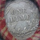 WHEAT PENNY ROLL, "S" BARBER DIME &"S" MERCURY DIME ON ENDS T-11