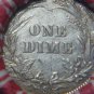 WHEAT PENNY ROLL, "S" BARBER DIME &"D" MERCURY DIME ON ENDS T-22