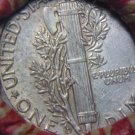 WHEAT PENNY ROLL, "D" MERCURY DIME & "D" MERCURY  DIME ON ENDS T-34