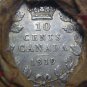 WHEAT PENNY ROLL, "D" MERCURY DIME & 1919 CANADIAN DIME ON ENDS T-15