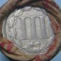 WHEAT PENNY ROLL, 3 CENT NICKEL & D" MERCURY DIME ON ENDS T-46