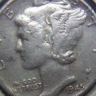 1945-P SILVER MERCURY DIME "XF"  #1  L-2A