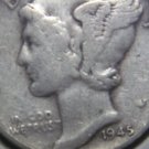 1945-D SILVER MERCURY DIME "F"   L-36