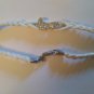 White Leather "Love" Bracelet/Choker