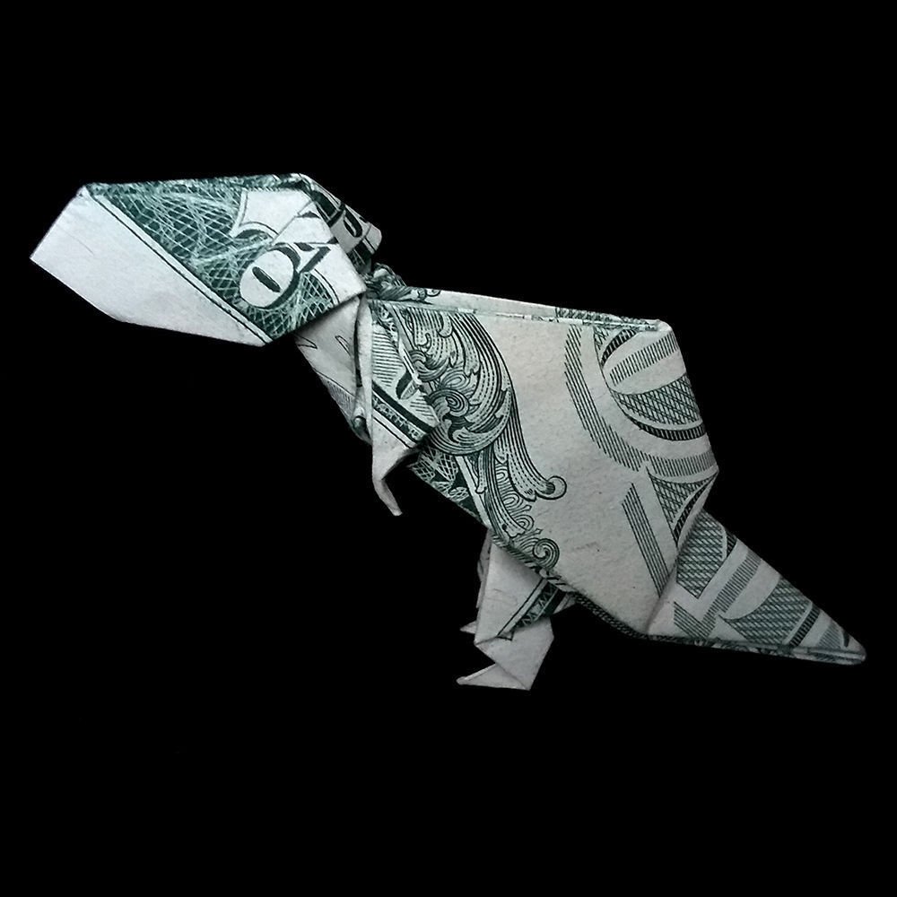 dollar bill origami t rex