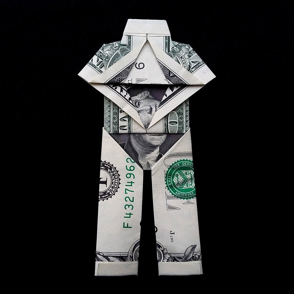 money origami pants