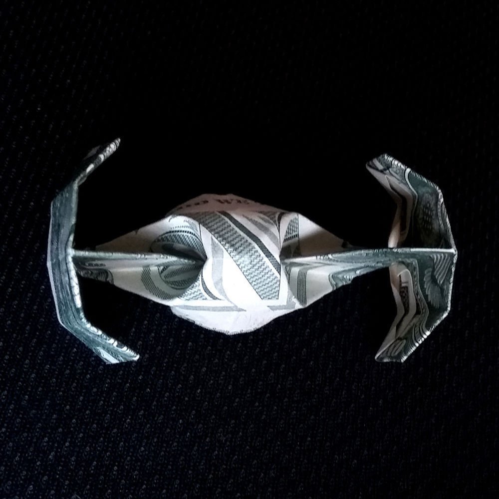 Origami Star Wars TIE Fighter 3D Gift Money Figurine Handmade Real 1