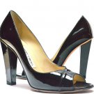 Jimmy Choo - Patent Open Toe Sandals - Black - Size 38 EU