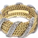 Tiffany & Co - Schlumberger Diamond Ring - Gold / Platinum - Size 6 Great Resale