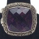 David Yurman - Diamond Encircled Ring - Silver - Size 5.5
