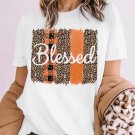 Blessed Leopard Plaid T Shirt