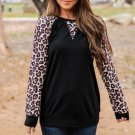 Black Leopard Long Sleeve Top