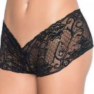 Black Hollow Out Lace Package Hip Underwear