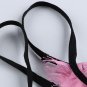 Pink Spaghetti Strap Eyelash Lace Bralette Set with Garter Belt