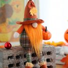 Halloween Scarecrow Dwarf Hugging Pumpkin Faceless Male Doll