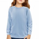 Sky Blue Raglan Sleeve Pullover Kids Sweatshirt