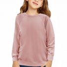 Pink Raglan Sleeve Pullover Kids Sweatshirt