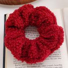 Red Lambwool Scrunchies Elastic Hair Ring