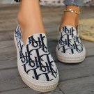Graffiti Loafers Women's 2025 Spring and Summer Knitted Deep Mouth Fashion
