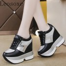 new 2025 Fashion White Sneakers Women's High Platform  10 CM Thick Sole