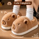 Plush Capybara Slippers Closed Toe Slippers Cute Thermal Home Slippers