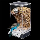 Acrylic No Mess Bird Feeders Automatic Parrot Feeder Drinker Food Container