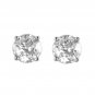 1.27Ct Round Cut Natural Diamond Stud Earrings in 14K White Gold
