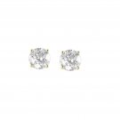 1.05Ct Round Cut Natural Diamond Stud Earrings in 14K Yellow Gold
