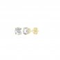0.75Ct Round Cut Natural Diamond Stud Earrings in 14K Yellow Gold