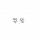 0.52Ct Round Cut Natural Diamond Stud Earrings in 14K White Gold