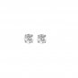 0.52Ct Round Cut Natural Diamond Stud Earrings in 14K White Gold