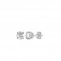 0.52Ct Round Cut Natural Diamond Stud Earrings in 14K White Gold