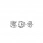 0.75Ct Round Cut Natural Diamond Stud Earrings in 14K White Gold