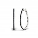 Sterling Silver 0.25ct TW Black Diamond Hoop Earrings (H-I, I2) Sterling Silver 0.25ct TW Black Diamond Hoop Earrings (H-I, I2)
